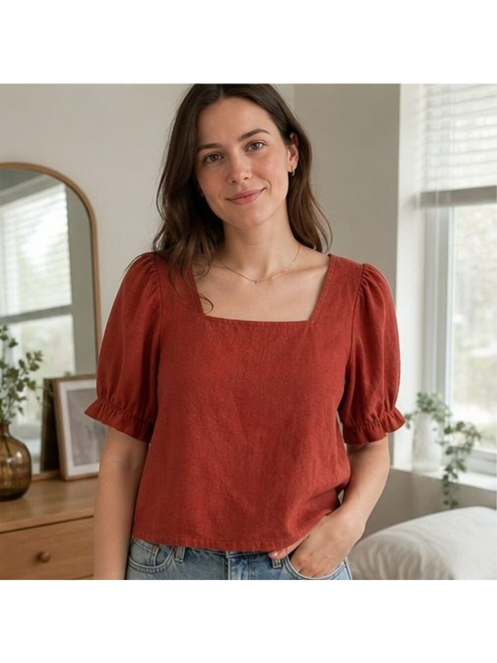 Sand Ruffle Blouse - Picture 2 of 6